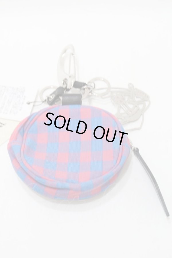 画像2: ANGLOMANIA 中古 / チャーム付キポーチ  ピンクｘサックス  S-25-10-29-003-gd-AS-ZS (2)