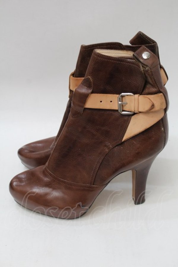 画像2: ヴィヴィアンウエストウッド 中古 / レザーブーツ 40 ブラウン  S-25-10-29-022-sh-AS-ZS (2)