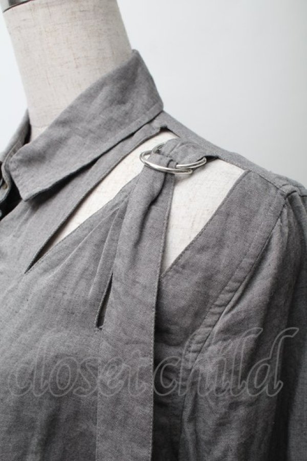 画像3: ANGLOMANIA 中古 / カッティングシャツ 40 グレー  S-25-11-19-028-bl-AS-ZS (3)