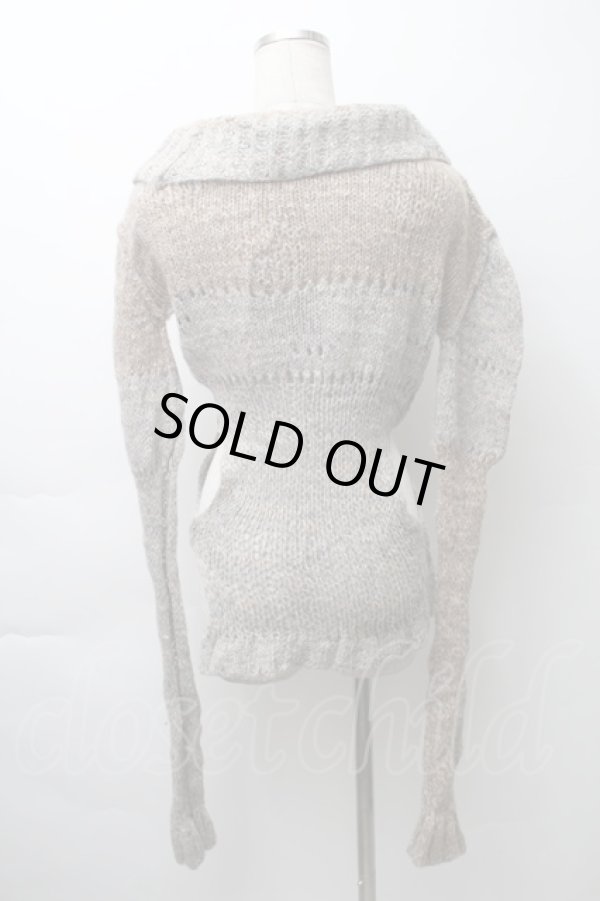 画像2: ヴィヴィアンウエストウッド 中古 / 変形ウールニットセーター S ブラウン  S-25-11-19-029-to-AS-ZS (2)