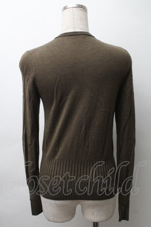 画像2: ヴィヴィアンウエストウッド 中古 / 単色オーブ刺繍カーディガン 2 カーキ  S-25-11-19-030-to-AS-ZS (2)