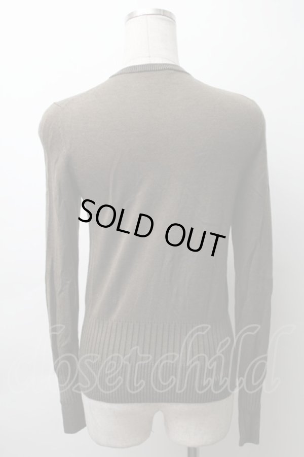 画像2: ヴィヴィアンウエストウッド 中古 / 単色オーブ刺繍カーディガン 2 カーキ  S-25-11-19-030-to-AS-ZS (2)