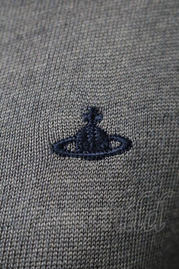 画像3: ヴィヴィアンウエストウッド 中古 / 単色オーブ刺繍カーディガン 2 カーキ  S-25-11-19-030-to-AS-ZS (3)