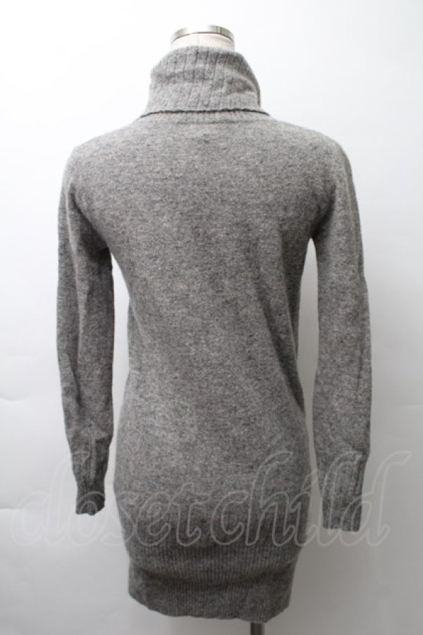 画像2: ヴィヴィアンウエストウッド 中古 / ハイネックニットチュニック 2 グレー  S-25-11-19-034-op-AS-ZS (2)