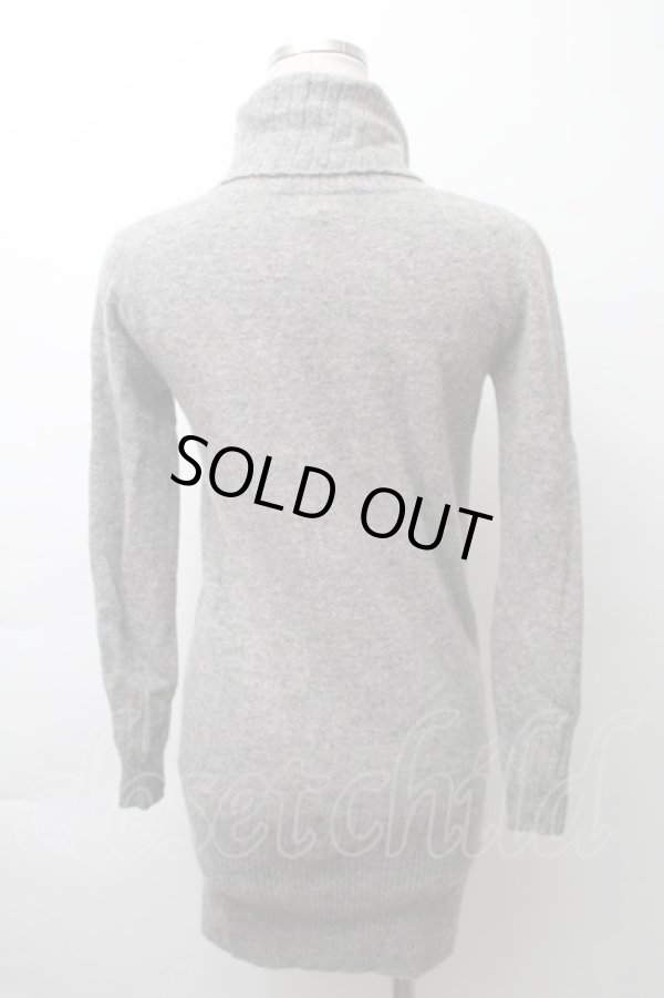 画像2: ヴィヴィアンウエストウッド 中古 / ハイネックニットチュニック 2 グレー  S-25-11-19-034-op-AS-ZH (2)