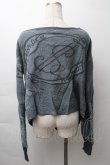 画像2: ヴィヴィアンウエストウッド 中古 / グラフティオーブ刺繍総柄カーディガン S/M ブルーグレー  S-25-11-19-035-to-AS-ZS (2)