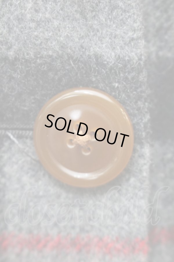 画像4: ヴィヴィアンウエストウッド 中古 / チェックコート 2 紺ｘ黒ｘ赤  S-25-11-19-037-co-AS-ZS (4)