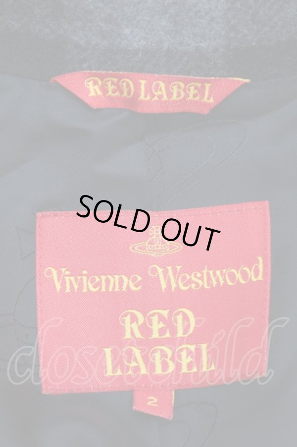 画像6: ヴィヴィアンウエストウッド 中古 / チェックコート 2 紺ｘ黒ｘ赤  S-25-11-19-037-co-AS-ZS (6)