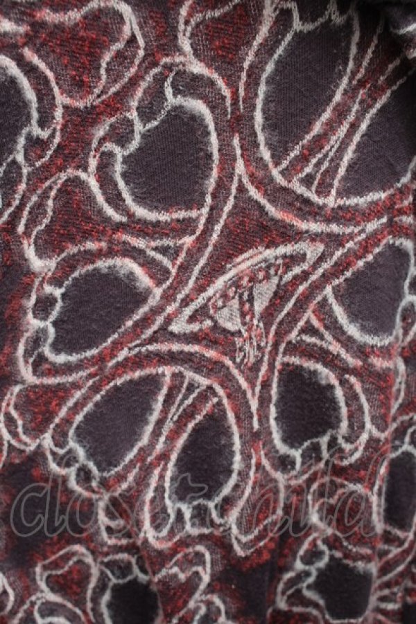 画像5: ヴィヴィアンウエストウッド 中古 / リースジャガードニットワンピース 2 グレーｘ赤  S-25-11-19-038-op-AS-ZS (5)