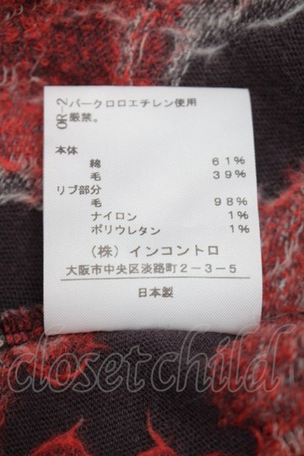 画像7: ヴィヴィアンウエストウッド 中古 / リースジャガードニットワンピース 2 グレーｘ赤  S-25-11-19-038-op-AS-ZS (7)