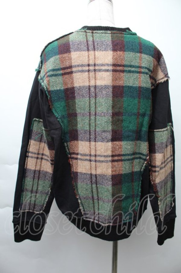 画像2: ヴィヴィアンウエストウッド 中古 / ハリスツイード切替スウェット S 黒  S-25-11-19-039-to-AS-ZS (2)