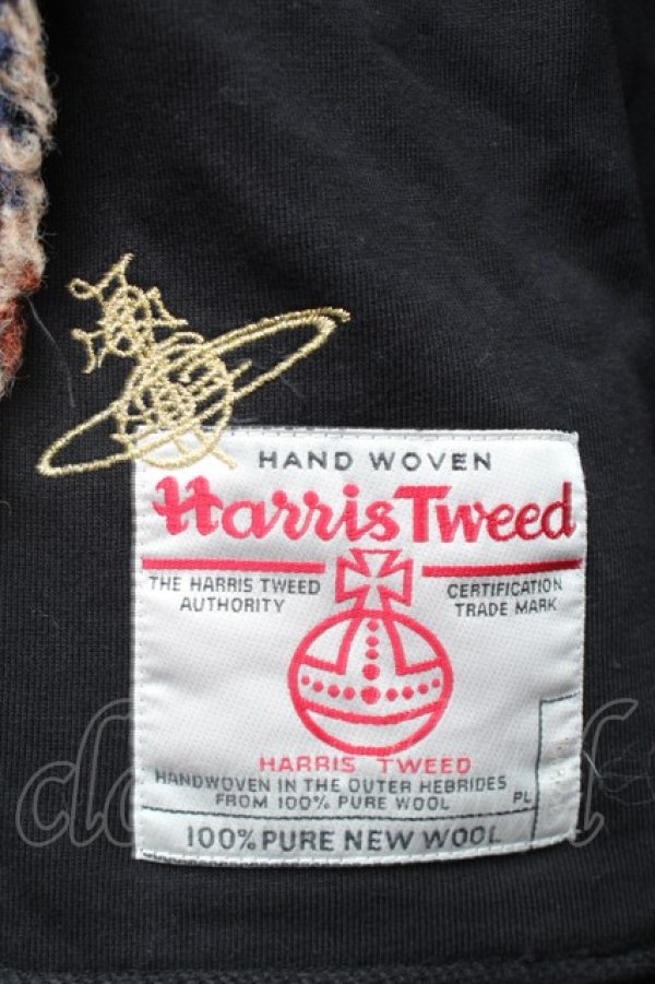 画像3: ヴィヴィアンウエストウッド 中古 / ハリスツイード切替スウェット S 黒  S-25-11-19-039-to-AS-ZS (3)