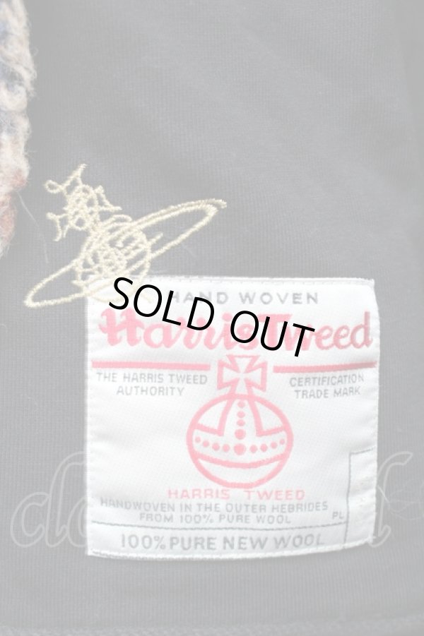 画像3: ヴィヴィアンウエストウッド 中古 / ハリスツイード切替スウェット S 黒  S-25-11-19-039-to-AS-ZH (3)