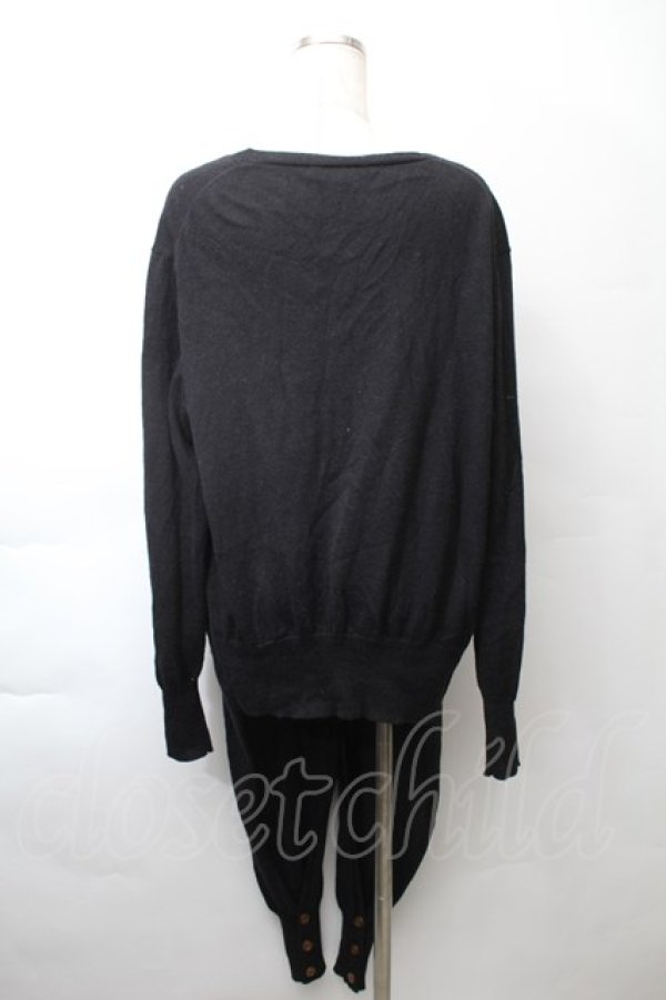 画像2: ヴィヴィアンウエストウッド 中古 / /カラーオーブ刺繍変形カーディガン M 黒  S-25-11-19-040-to-AS-ZS (2)