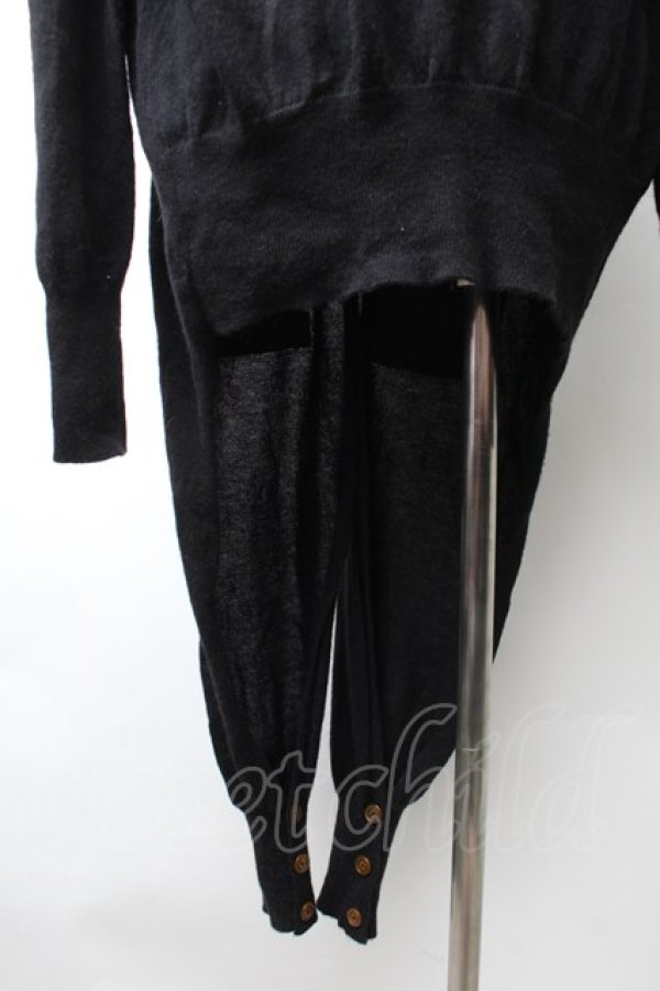 画像4: ヴィヴィアンウエストウッド 中古 / /カラーオーブ刺繍変形カーディガン M 黒  S-25-11-19-040-to-AS-ZS (4)