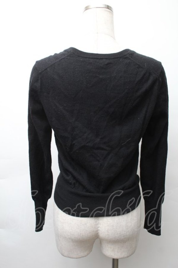 画像2: ヴィヴィアンウエストウッド 中古 / 単色オーブ刺繍カーディガン 2 黒  S-25-11-19-044-to-AS-ZS (2)