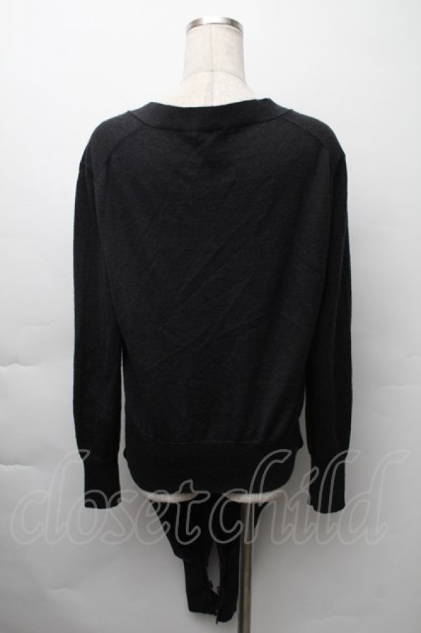 画像2: ヴィヴィアンウエストウッド MAN 中古 / オーブ刺繍変形カーディガン S グレー  S-25-11-19-048-to-AS-ZS (2)