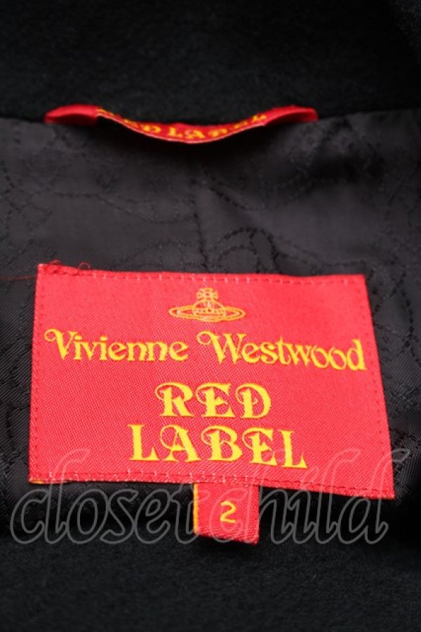 画像4: ヴィヴィアンウエストウッド 中古 / 開襟ウールコート 2 黒  S-25-11-19-051-co-AS-ZS (4)