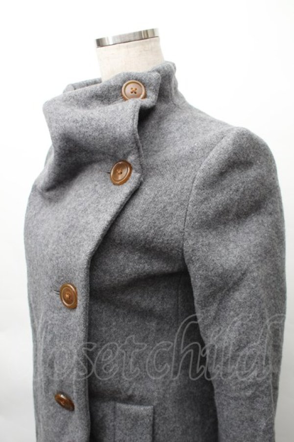 画像3: ヴィヴィアンウエストウッド 中古 / スタンドカラーコート 1 グレー  S-25-11-19-053-co-AS-ZS (3)