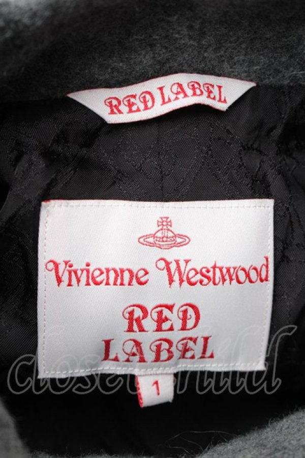 画像4: ヴィヴィアンウエストウッド 中古 / スタンドカラーコート 1 グレー  S-25-11-19-053-co-AS-ZS (4)