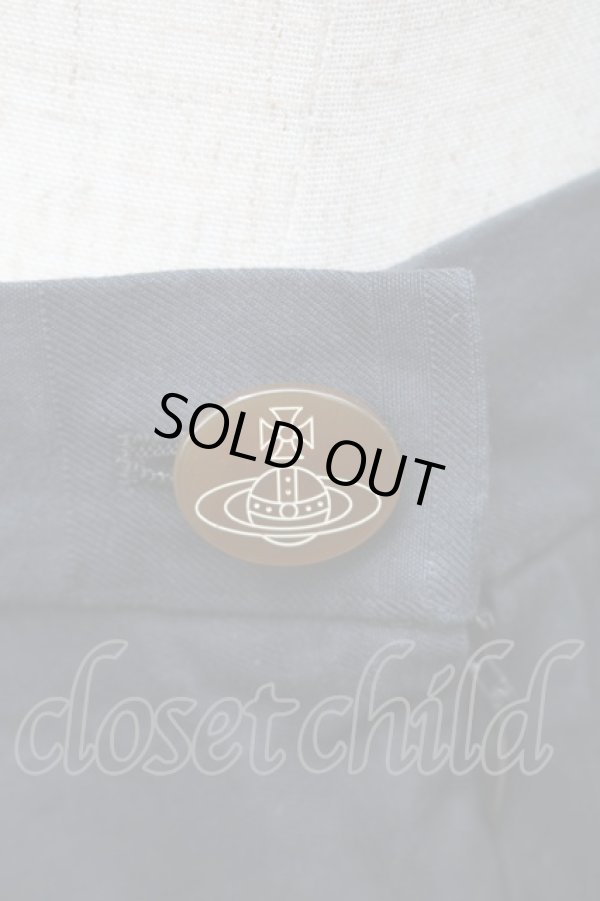 画像3: ヴィヴィアンウエストウッド 中古 / 変形チェックスカート 1 黒  S-25-11-19-055-sk-AS-ZS (3)