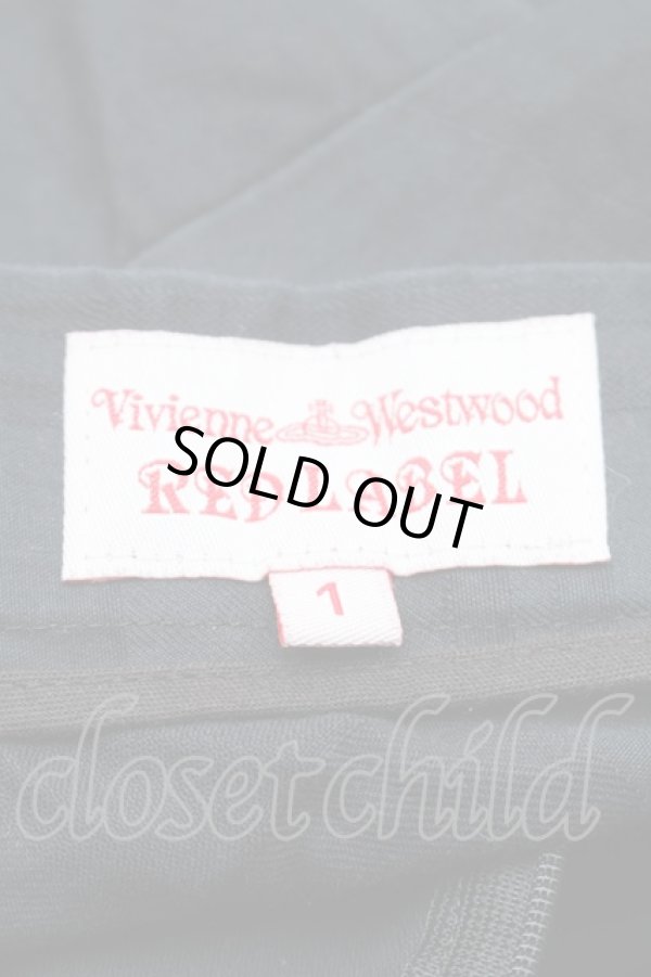 画像4: ヴィヴィアンウエストウッド 中古 / 変形チェックスカート 1 黒  S-25-11-19-055-sk-AS-ZS (4)