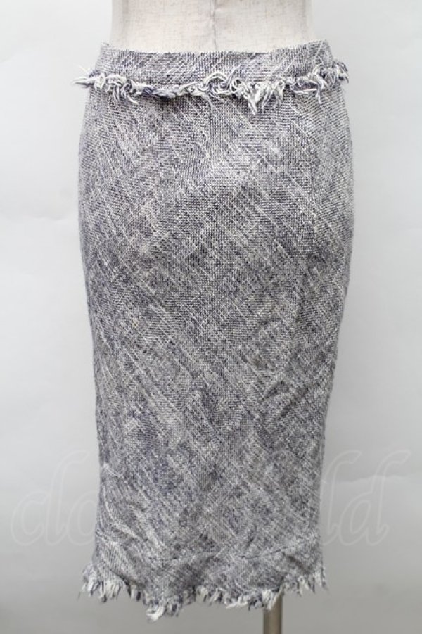 画像2: ヴィヴィアンウエストウッド 中古 / ツイードスカート 40 紺ｘオフ  S-25-11-19-057-sk-AS-ZS (2)