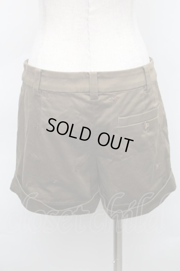 画像2: ヴィヴィアンウエストウッド 中古 / オーブ刺繍ショートパンツ 2 カーキ  S-25-11-19-059-pa-AS-ZS (2)