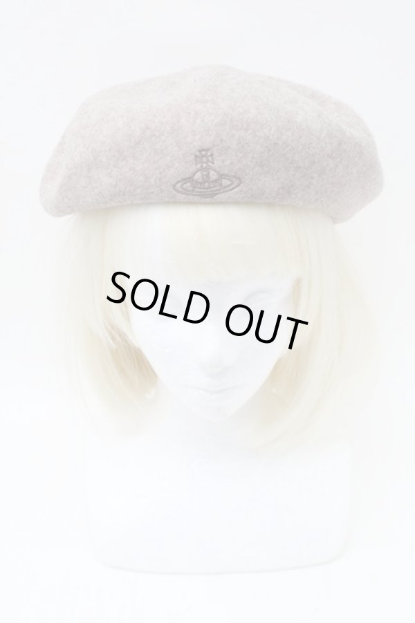 画像2: ヴィヴィアンウエストウッド 中古 / オーブ刺繍ベレー  ベージュ  S-25-11-19-009-gd-AS-ZS (2)