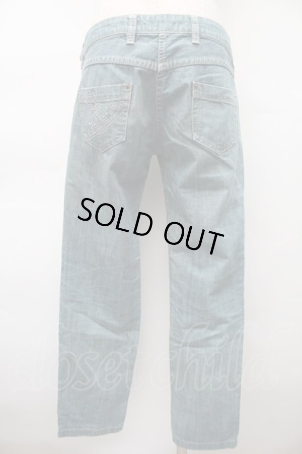 画像2: ヴィヴィアンウエストウッド 中古 / オーブ刺繍デニム 2 ブルー  S-25-11-19-060-pa-AS-ZS (2)