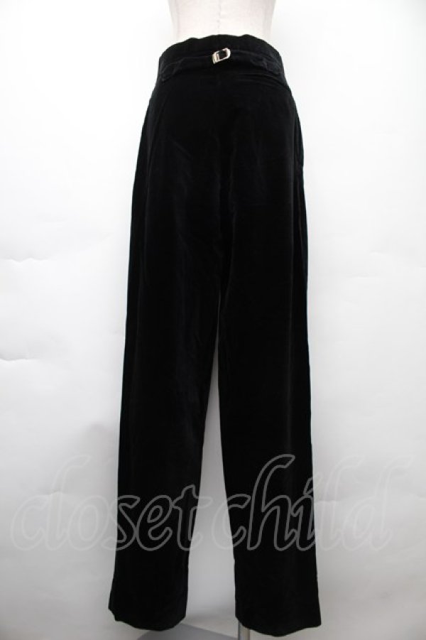 画像2: ヴィヴィアンウエストウッド 中古 / ベロアパンツ 28 黒  S-25-11-19-063-pa-AS-ZS (2)