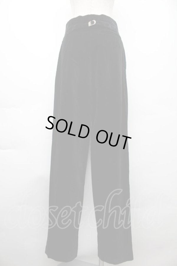 画像2: ヴィヴィアンウエストウッド 中古 / ベロアパンツ 28 黒  S-25-11-19-063-pa-AS-ZH (2)