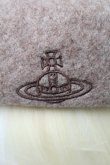 画像3: ヴィヴィアンウエストウッド 中古 / オーブ刺繍ベレー  ベージュ  S-25-11-19-009-gd-AS-ZS (3)