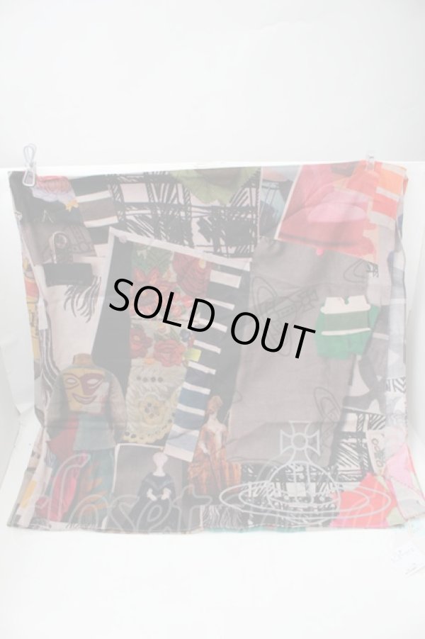 画像2: ヴィヴィアンウエストウッド 中古 / MOODBOARD PRINTスカーフ  マルチ  S-25-11-19-013-gd-AS-ZS (2)