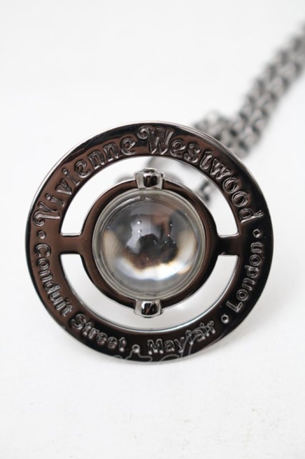 画像2: ヴィヴィアンウエストウッド 中古 / スモールオーブネックレス  ガンメタ  S-25-11-19-014-nl-AS-ZS (2)
