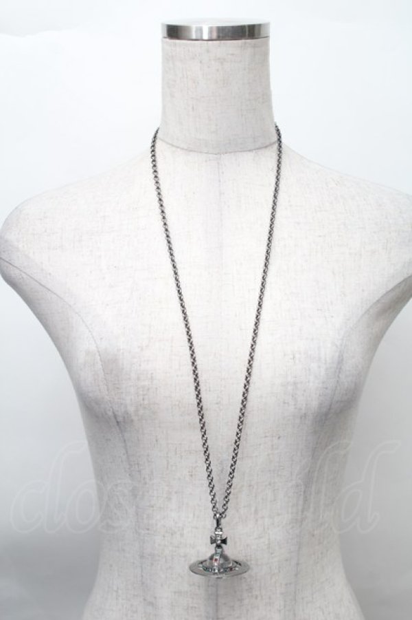 画像5: ヴィヴィアンウエストウッド 中古 / スモールオーブネックレス  ガンメタ  S-25-11-19-014-nl-AS-ZS (5)