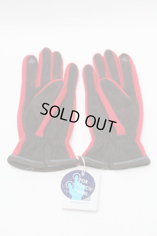 画像2: ヴィヴィアンウエストウッド 中古 / コンビネーション手袋  赤  S-25-11-19-002-rg-HR-ZS (2)