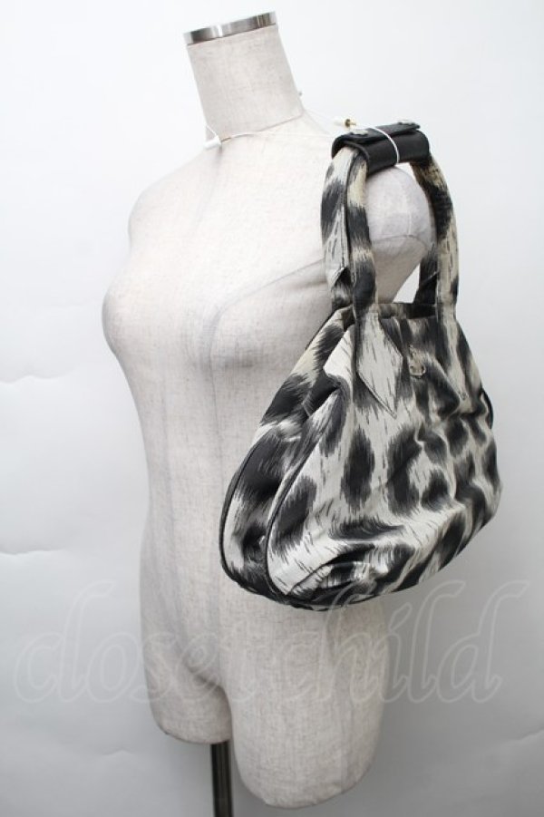 画像6: ヴィヴィアンウエストウッド 中古 / レオパードヤスミンバッグ  グレー  S-25-11-19-015-ba-AS-ZS (6)