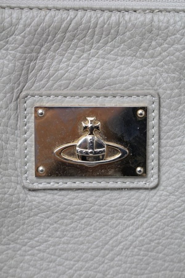 画像3: ヴィヴィアンウエストウッド 中古 / モシークトートバッグ  グレー  S-25-11-19-017-ba-AS-ZS (3)