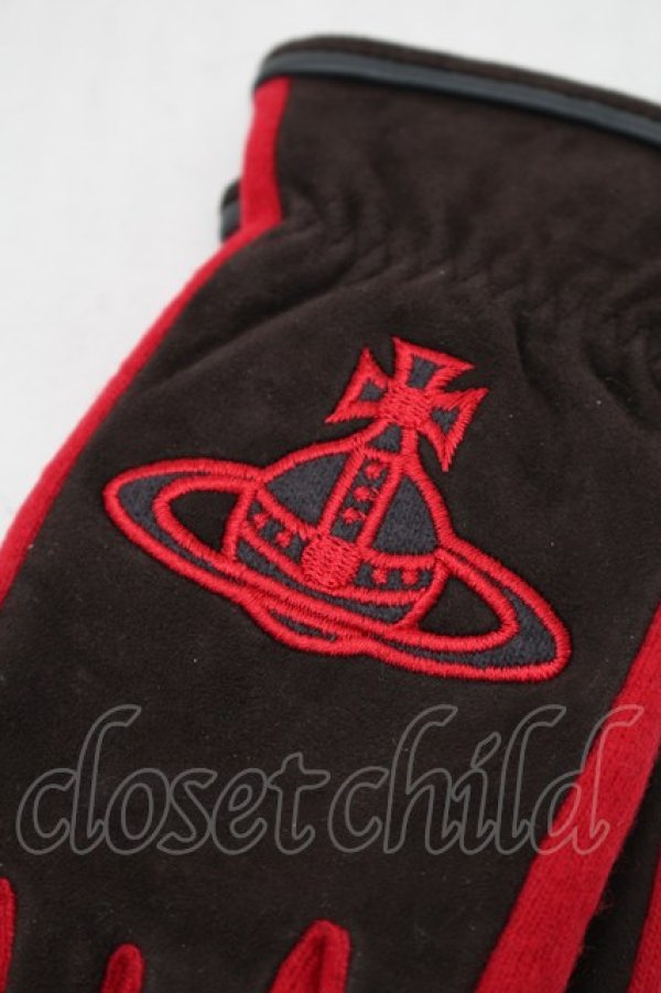 画像3: ヴィヴィアンウエストウッド 中古 / コンビネーション手袋  赤  S-25-11-19-002-rg-HR-ZS (3)