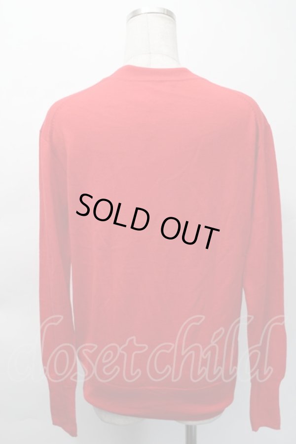 画像2: ヴィヴィアンウエストウッド 中古 / 単色オーブ刺繍ニットカーディガン M 赤  S-25-11-19-022-to-HR-ZS (2)