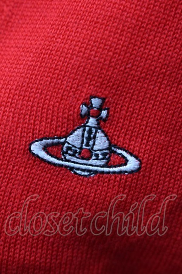 画像3: ヴィヴィアンウエストウッド 中古 / 単色オーブ刺繍ニットカーディガン M 赤  S-25-11-19-022-to-HR-ZS (3)