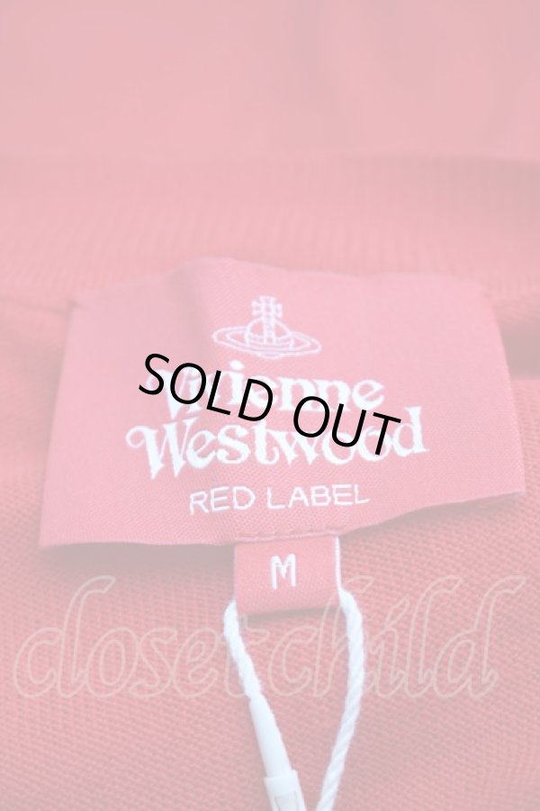 画像4: ヴィヴィアンウエストウッド 中古 / 単色オーブ刺繍ニットカーディガン M 赤  S-25-11-19-022-to-HR-ZS (4)