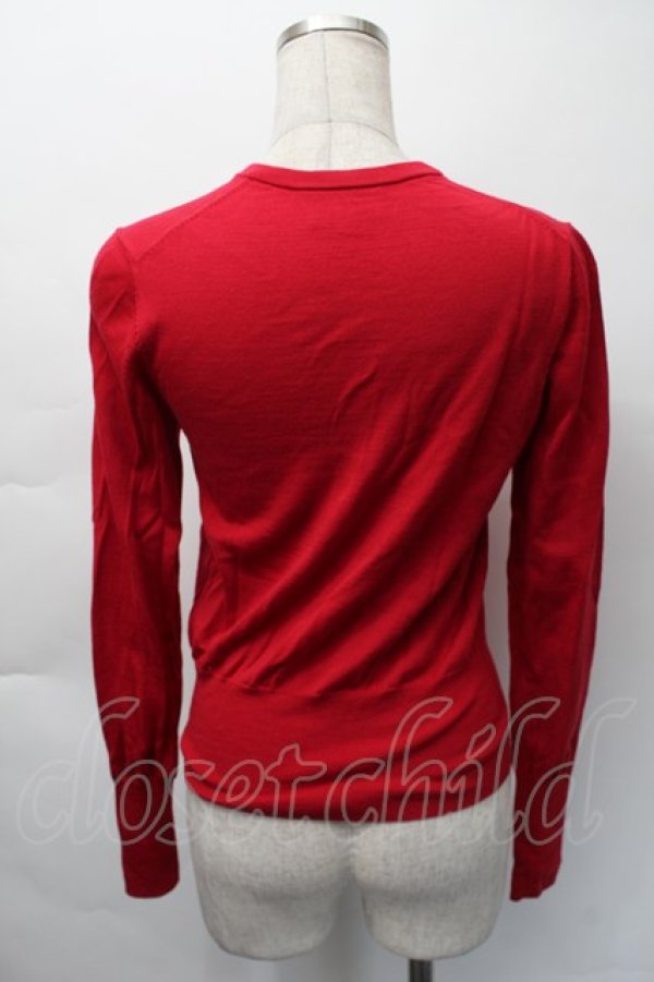 画像2: ヴィヴィアンウエストウッド 中古 / 単色オーブ刺繍カーディガン 2 赤  S-25-11-19-023-to-AS-ZS (2)