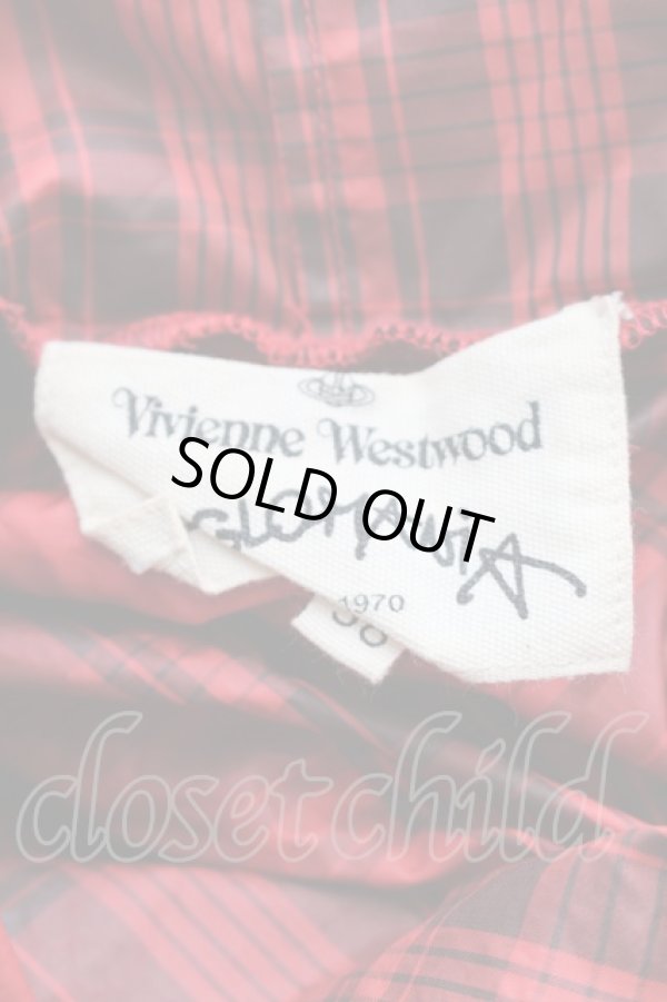 画像4: ANGLOMANIA 中古 / チェックレインポンチョ 38 赤  S-25-11-19-024-co-AS-ZS (4)