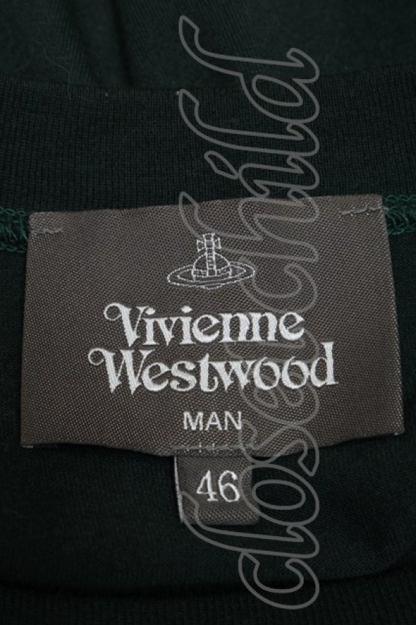 画像4: ヴィヴィアンウエストウッド 中古 / オーブプリントシャツ 46 グリーン  S-25-11-30-024-to-AS-ZS (4)