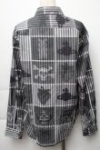 画像2: ヴィヴィアンウエストウッド MAN 中古 / PICNIC MONOCHROMEクラシックシャツ 50 グレー  S-25-11-30-026-bl-AS-ZS (2)