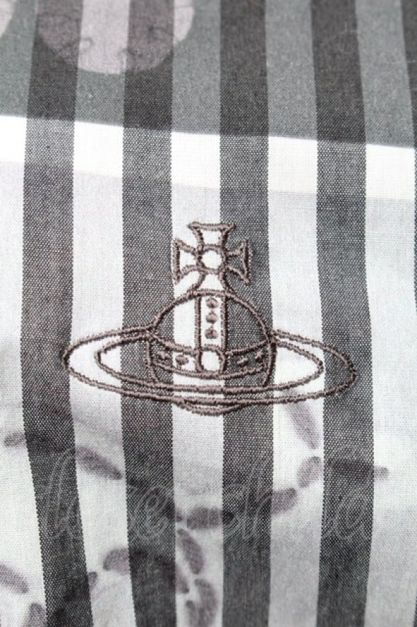 画像4: ヴィヴィアンウエストウッド MAN 中古 / PICNIC MONOCHROMEクラシックシャツ 50 グレー  S-25-11-30-026-bl-AS-ZS (4)