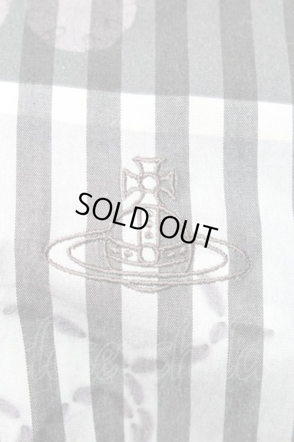 画像4: ヴィヴィアンウエストウッド MAN 中古 / PICNIC MONOCHROMEクラシックシャツ 50 グレー  S-25-11-30-026-bl-AS-ZS (4)