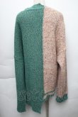 画像2: ヴィヴィアンウエストウッド 中古 / Half&Halfセーター  グリーンｘベージュ  S-25-11-30-028-to-AS-ZS (2)